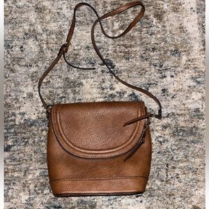 Aldo Tan Pebbled Leather Crossbody Bag